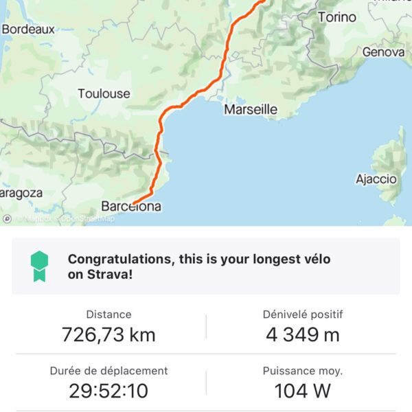 Itinéraire vélo Annecy à Barcelone 600x600