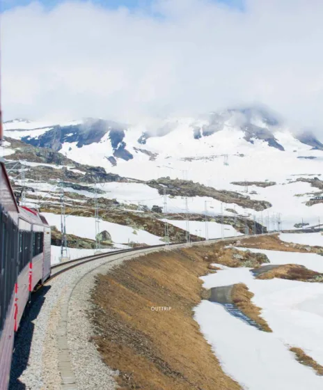 Train de montagne europe ligne de Bergen