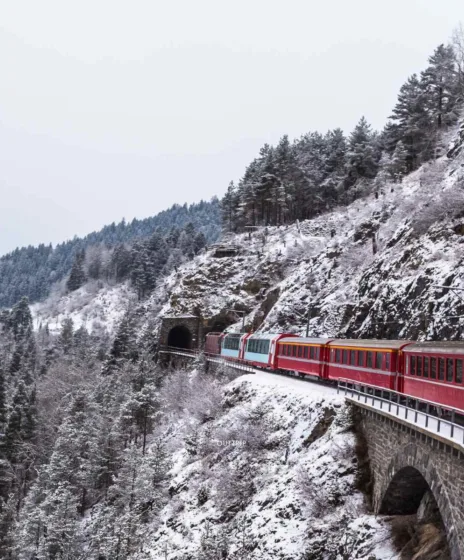 Glacier Express train de montagne europe