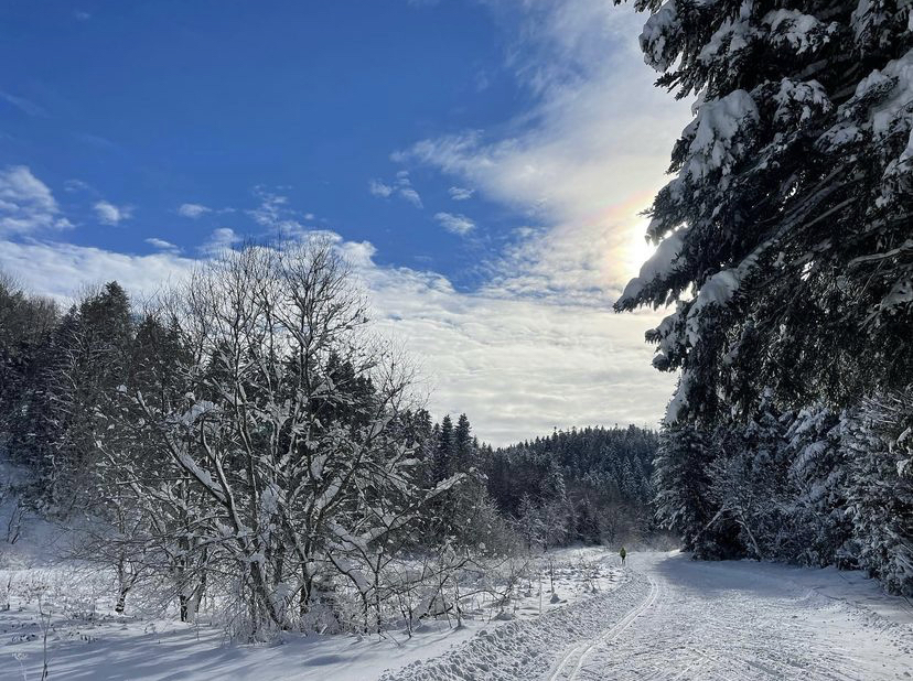 Station de ski de fond du Plateau d'Hauteville, la Praille - Ain