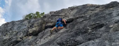 via ferrata thones la roche à Agathe