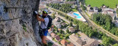 via ferrata thones la roche à Agathe